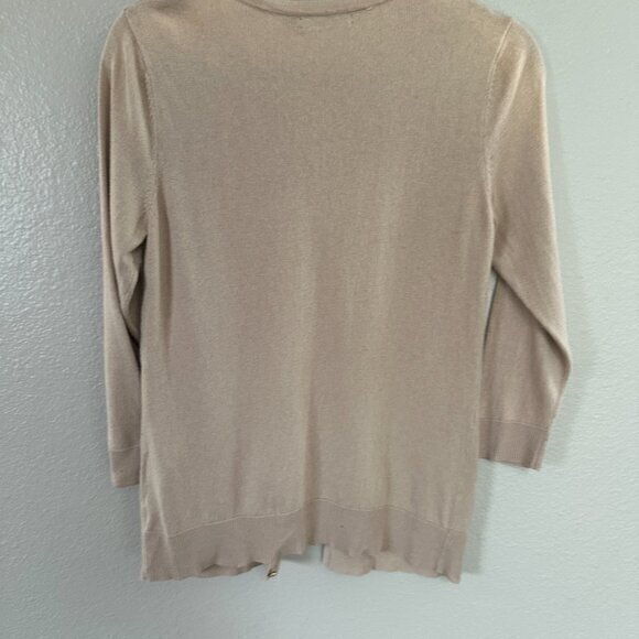 7th Avenue Design Studio Cardigan; Cream/Tan Color - Picture 5 of 5